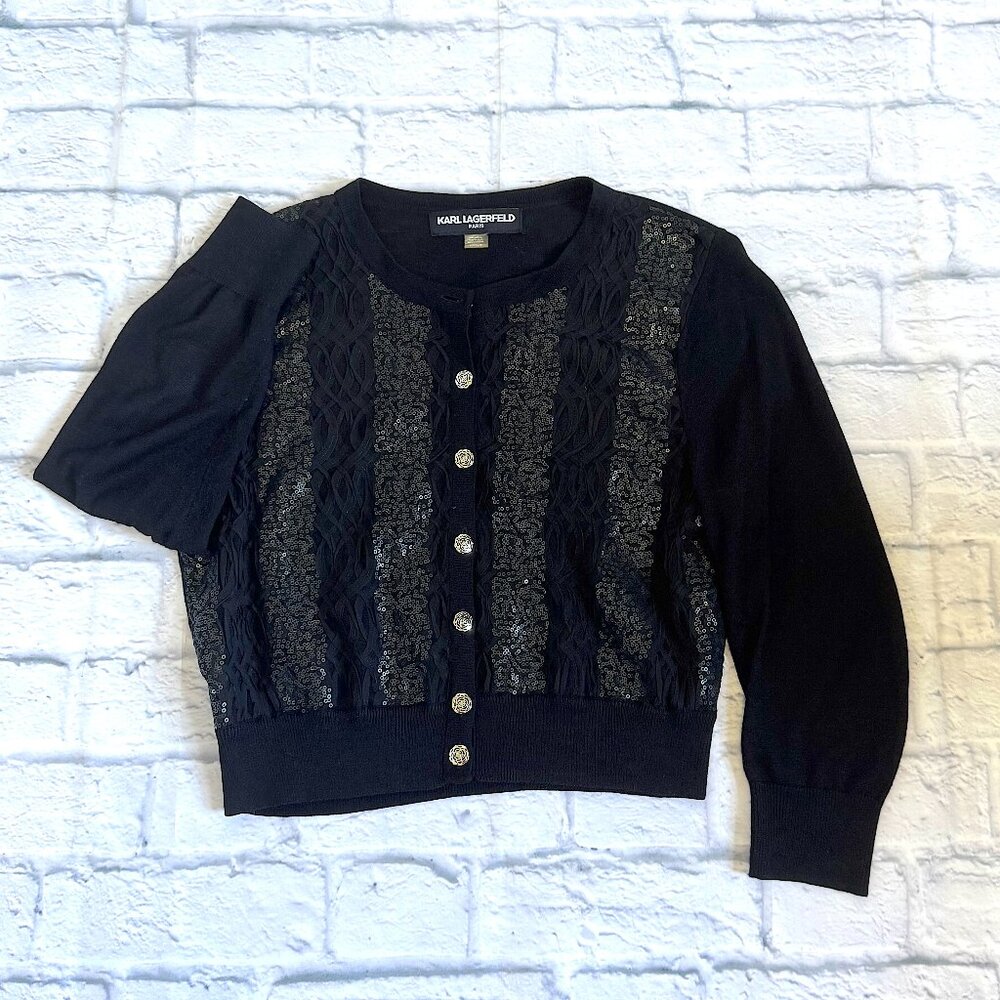 Karl Lagerfeld Black Cozy Blouse Women